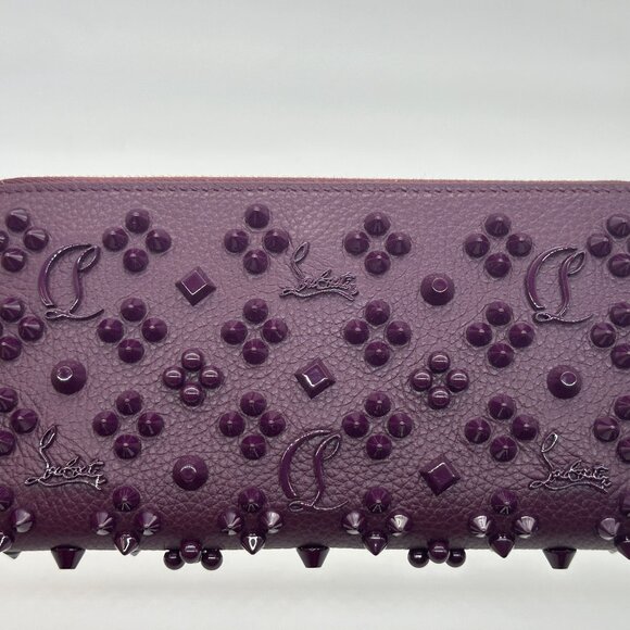 Christian Louboutin W PANETTONE Empire Spike LOUBINTHESKY Zip Around Wallet - Picture 7 of 16